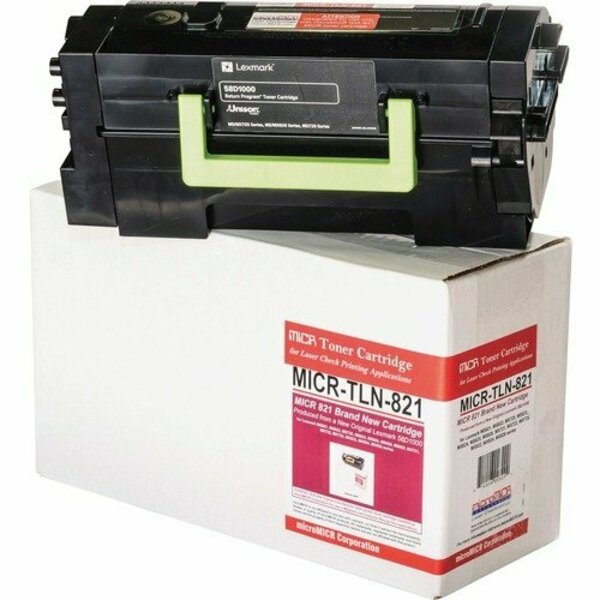 Micromicr MICR Toner Cartridge, f/Lexmark M821, 7500 Yield, BK MCMMICRTLN821